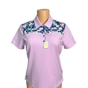 Adidas Golf‎ Women Size S Pink UPF 50 Short Sleeve Polo Shirt